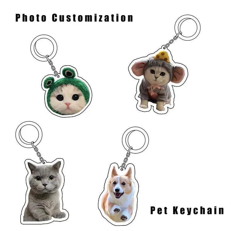 Customized Pet Photo Acrylic Keychain