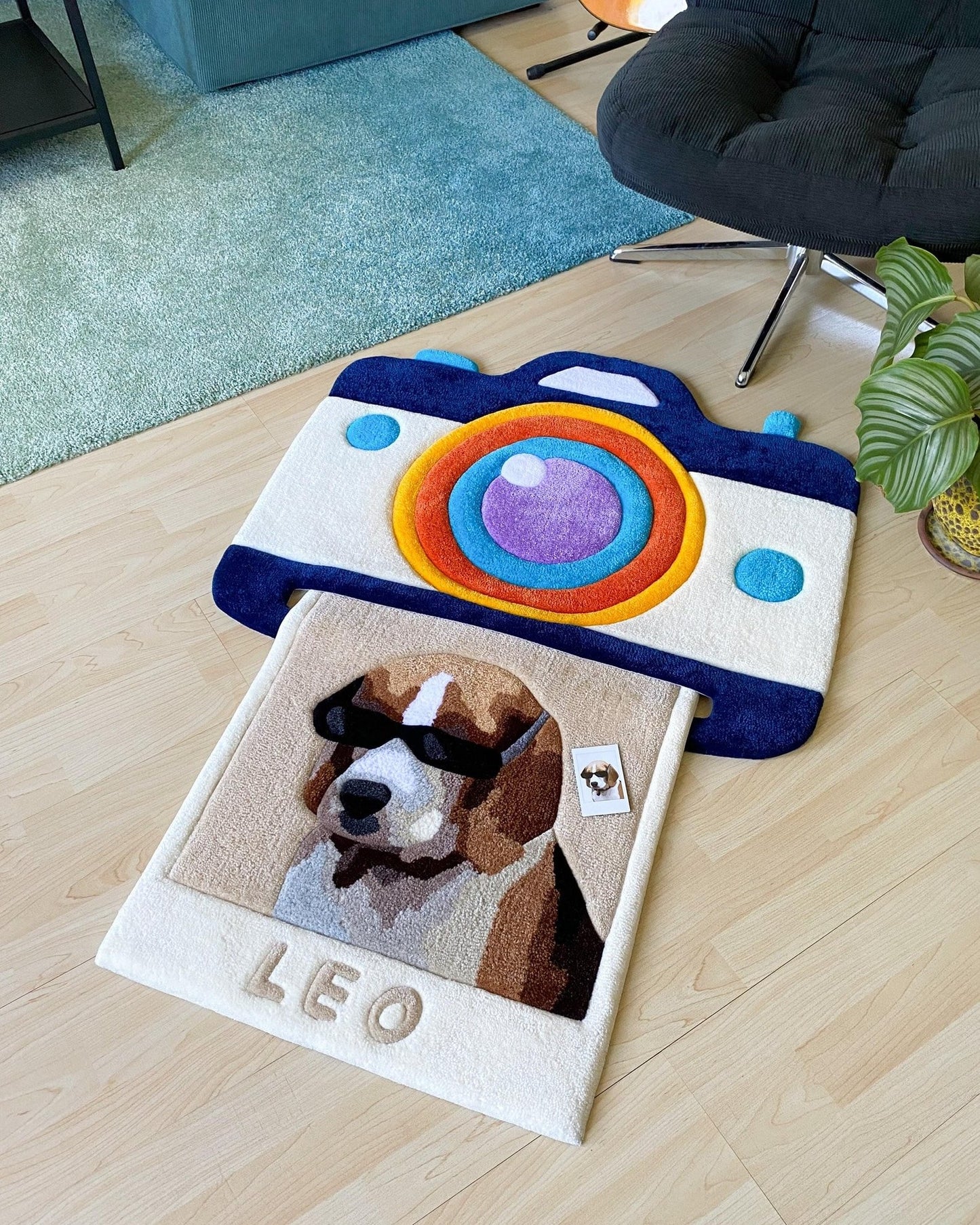 Custom Snapshot Hand Flock Rug | Personalized Pet Rug