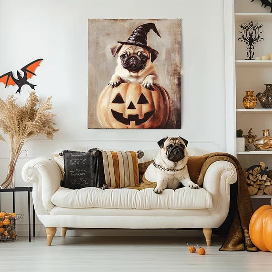 Large Size | Halloween Series: Vintage Fading Style Pet Canvas