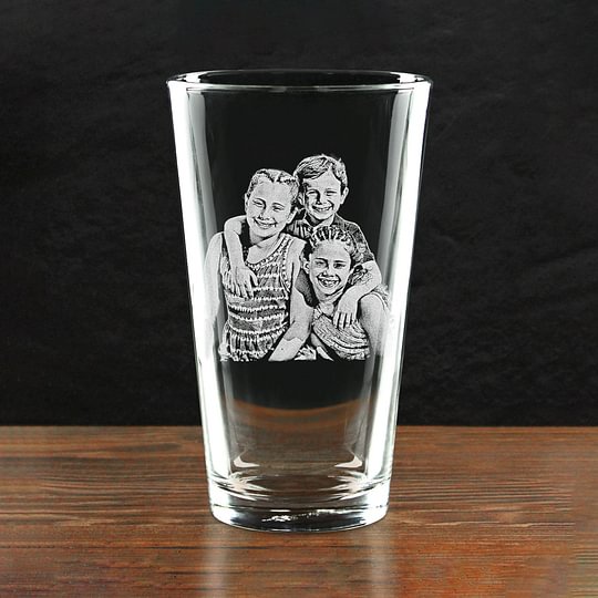 Custom Photo Rock Glass｜Engraved Dog Picture｜Whiskey Glass