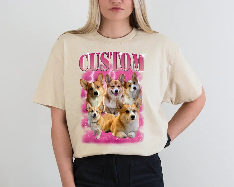 Custom Bootleg Rap Tee, Custom Dog Photo Printing Bootleg Shirt Sweatshirt Hoodie