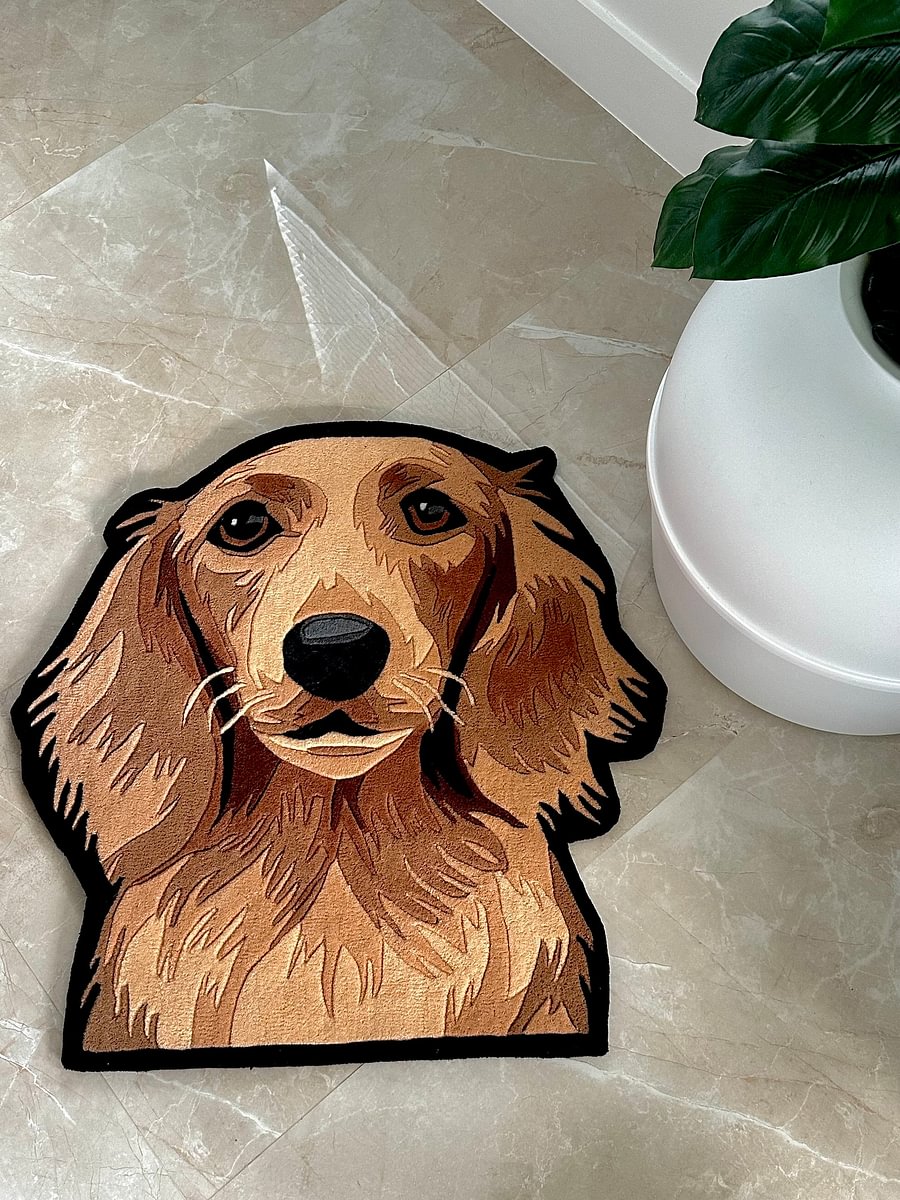 Personalized Pet Portrait Flock Rug