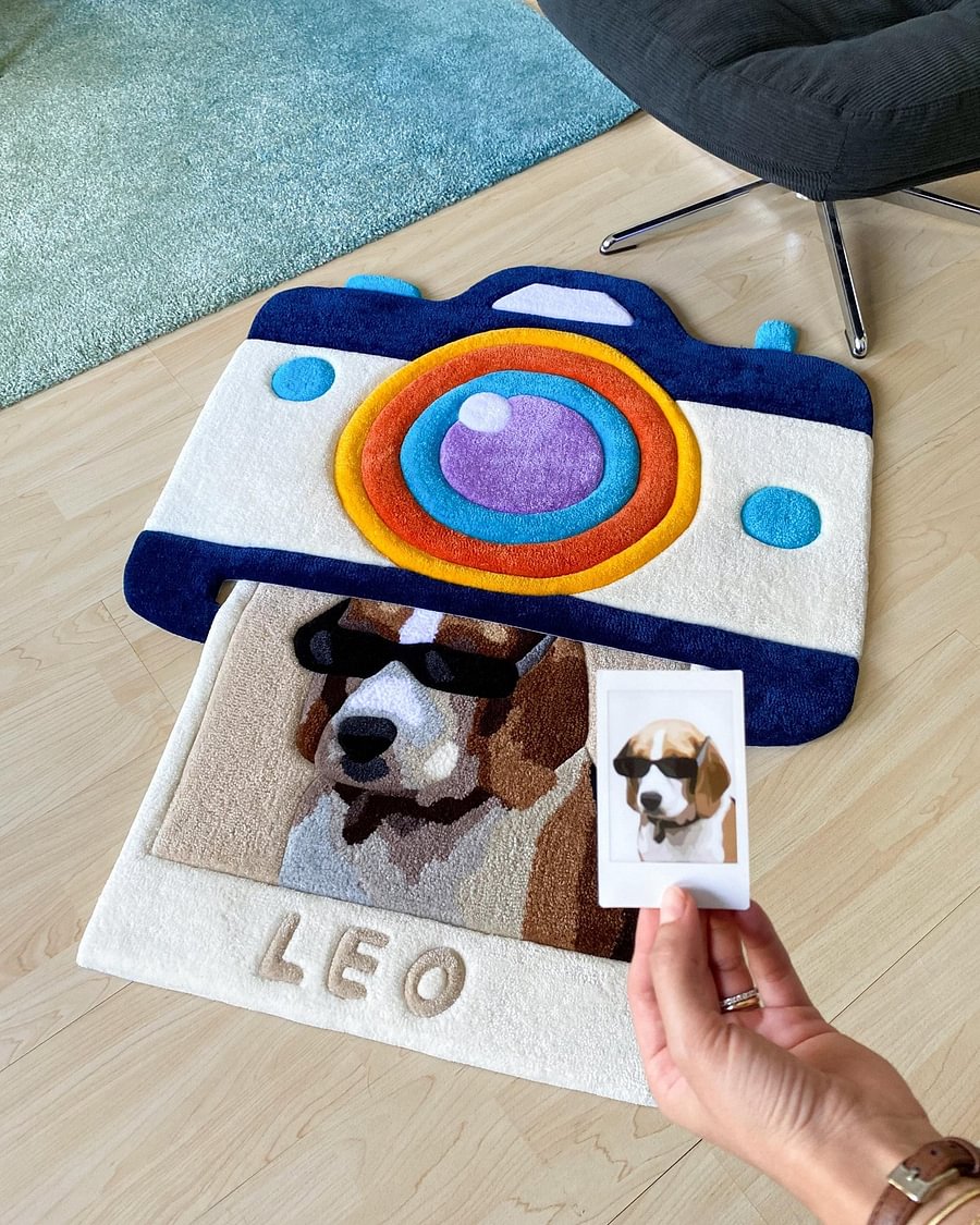 Custom Snapshot Hand Flock Rug | Personalized Pet Rug