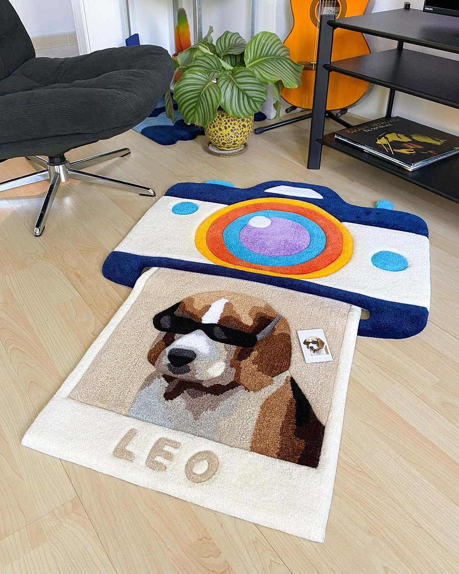 Custom Snapshot Hand Flock Rug | Personalized Pet Rug