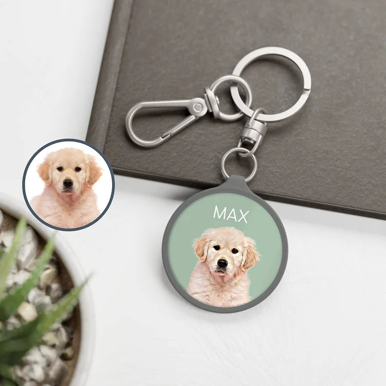 Custom Pet Keychain Pet Photo + Name Personalized Dog Keychain